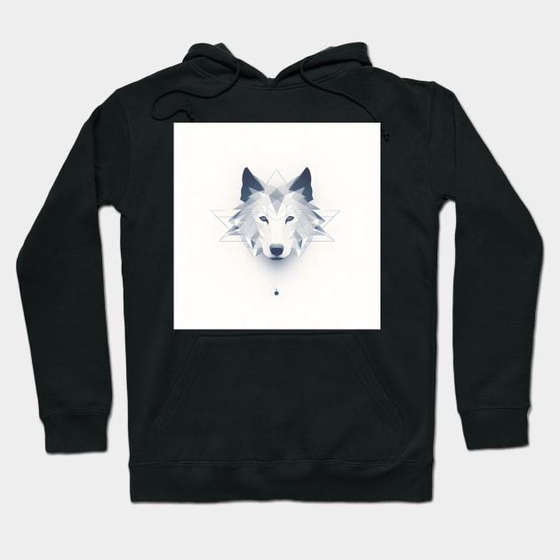 Frost Moon Wolf Shadow Hoodie by 2088DesignLab